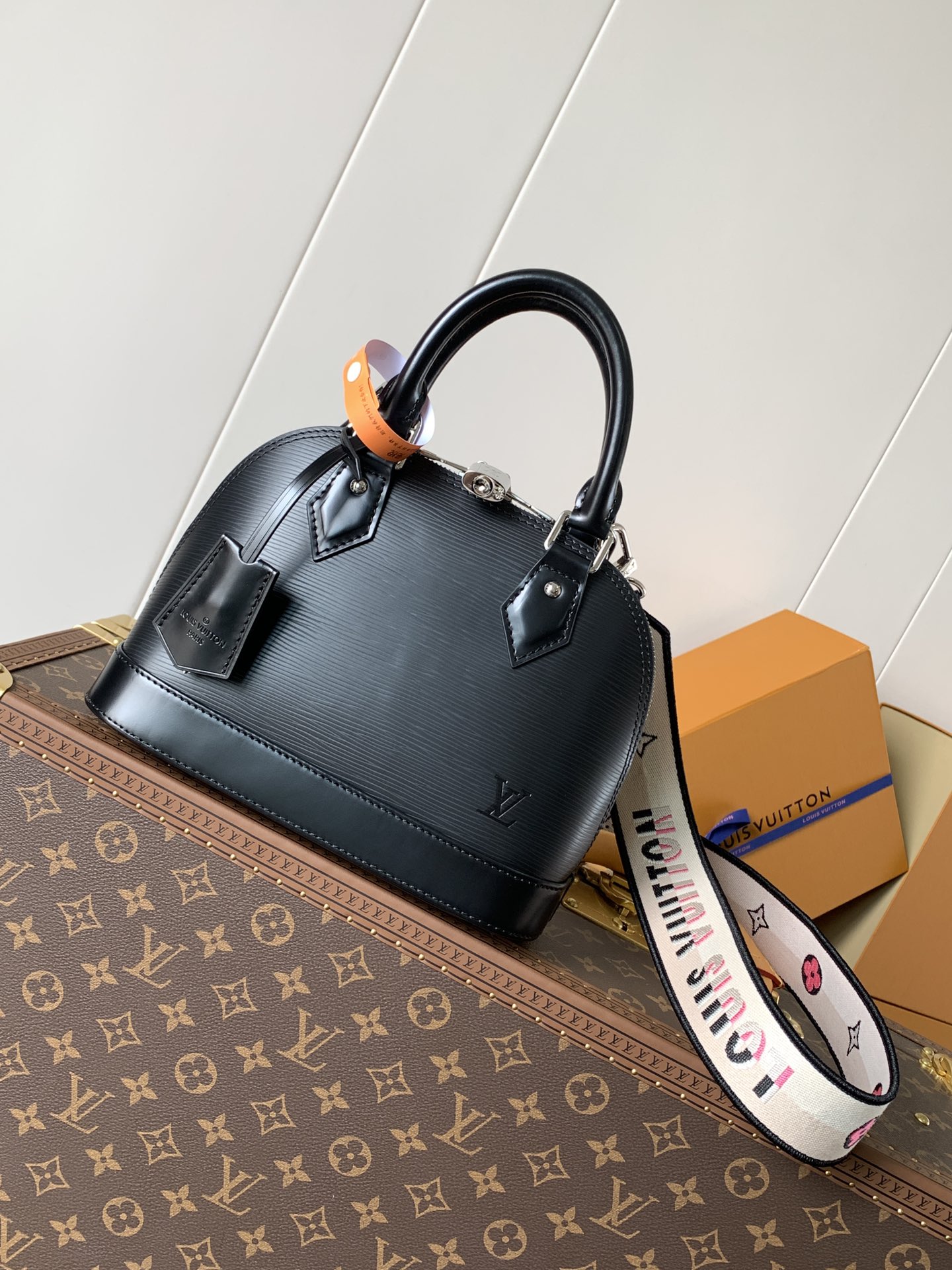 Alma Bb Handbags Black Epi Leather M59217
