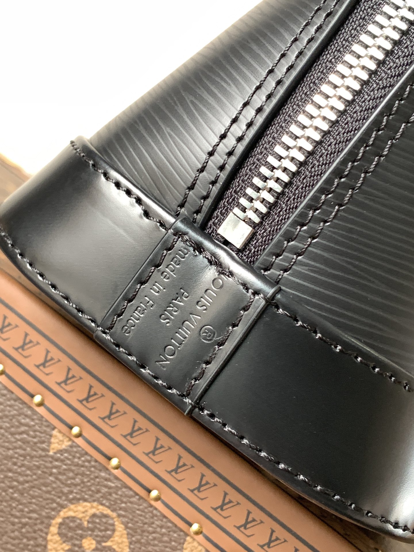Alma Bb Handbags Black Epi Leather M59217