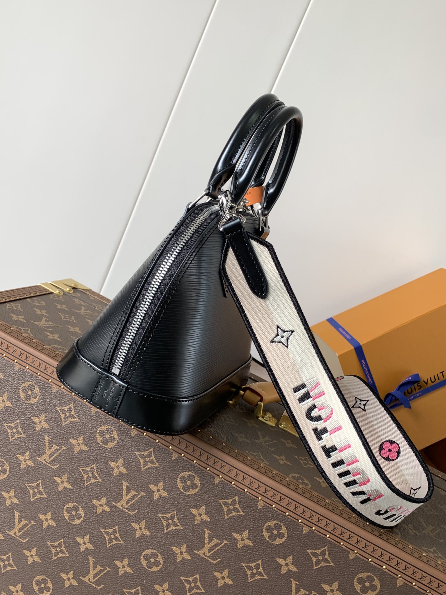 Alma Bb Handbags Black Epi Leather M59217