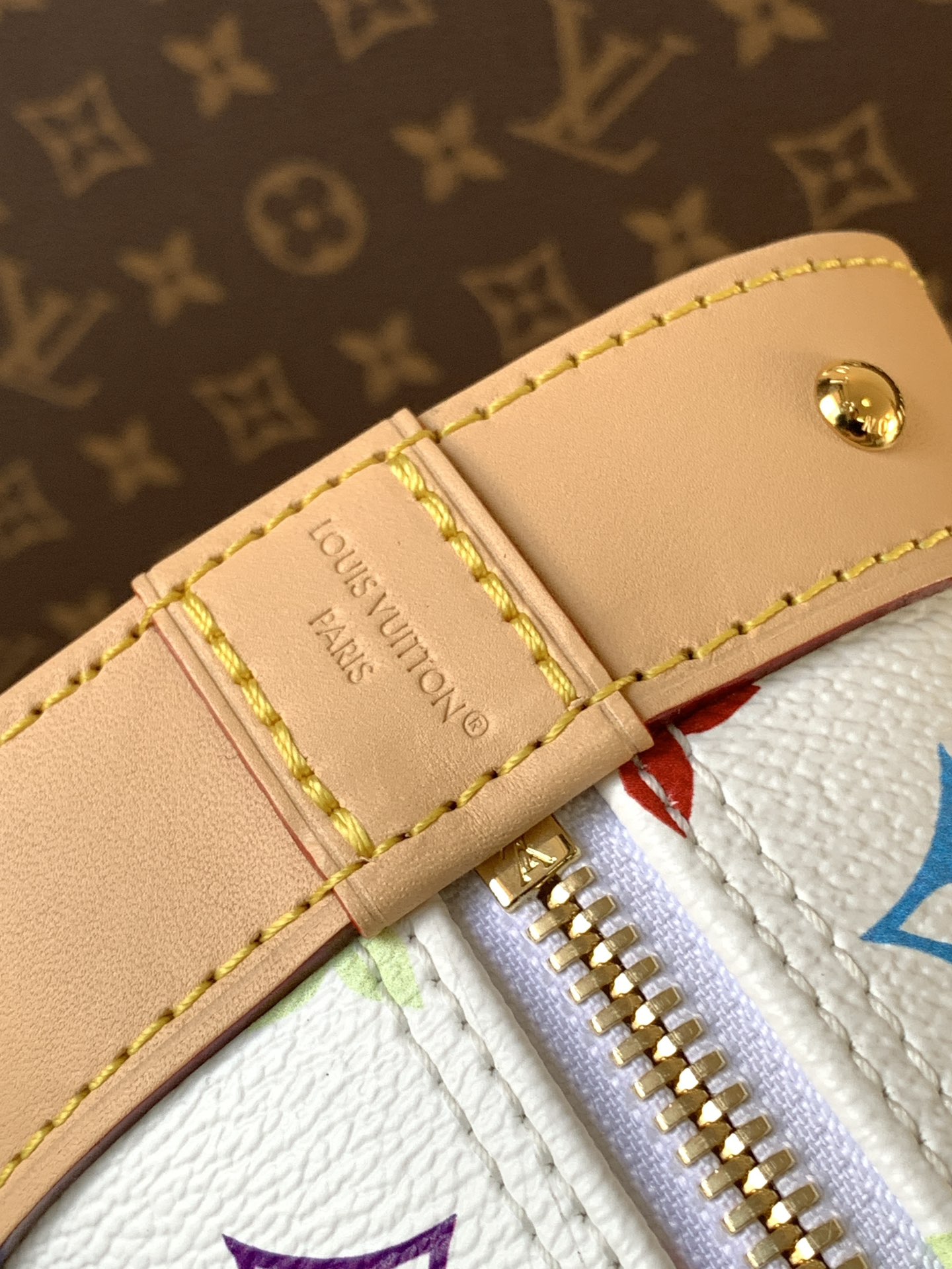 Alma Bb Handbags Multicolored Monogram White M13078