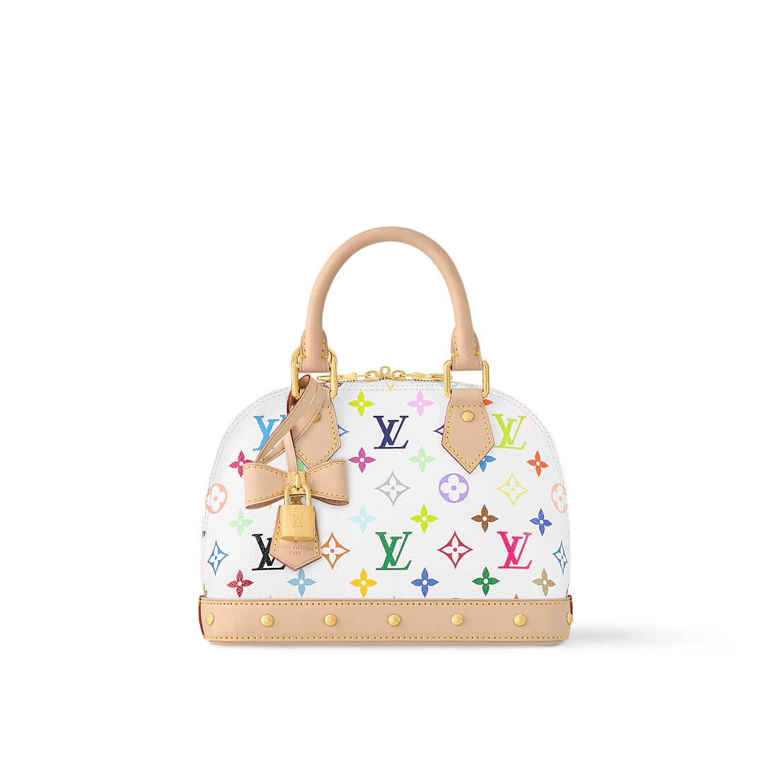 Alma Bb Handbags Multicolored Monogram White M13078