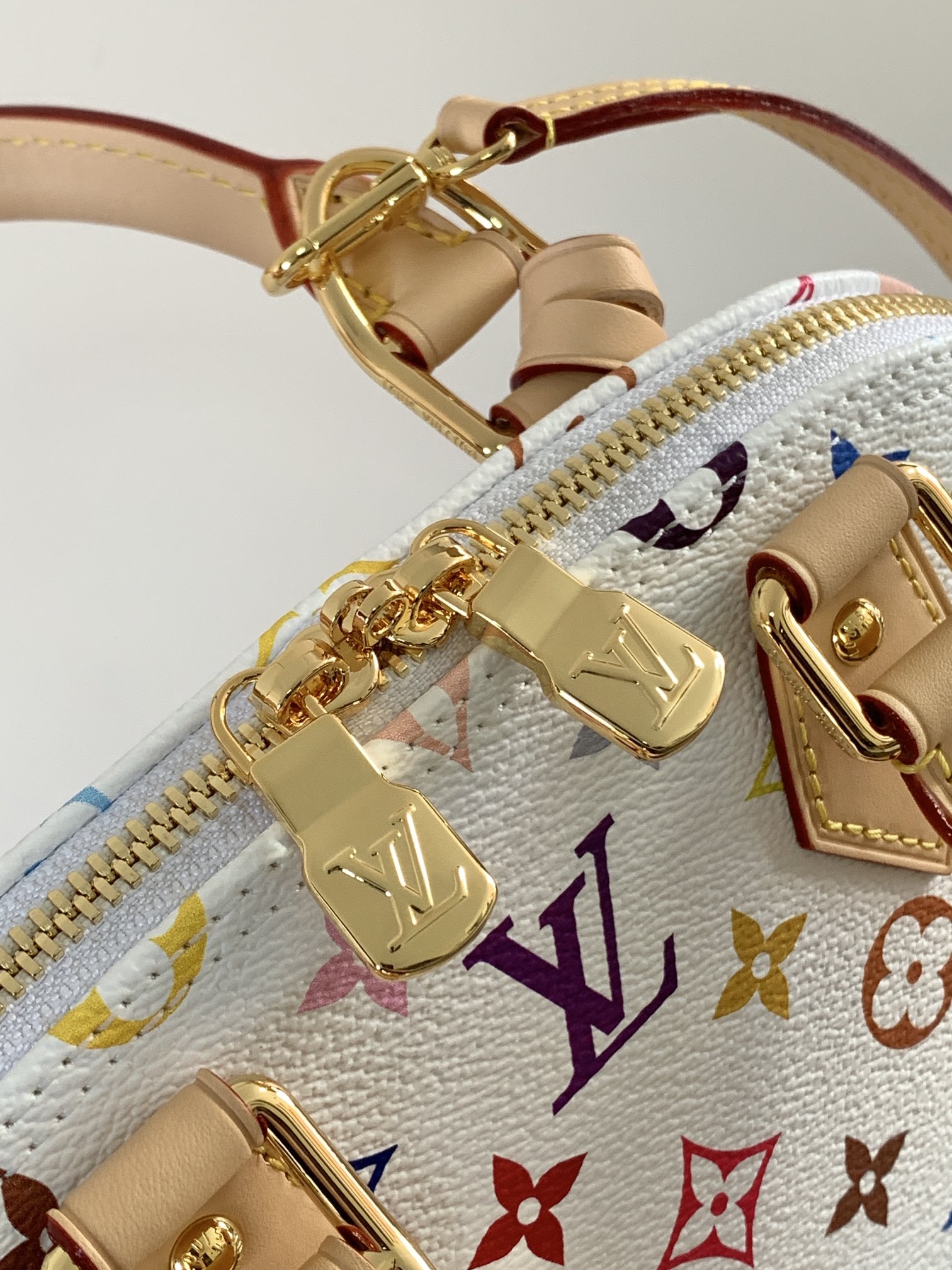 Alma Bb Handbags Multicolored Monogram White M13078