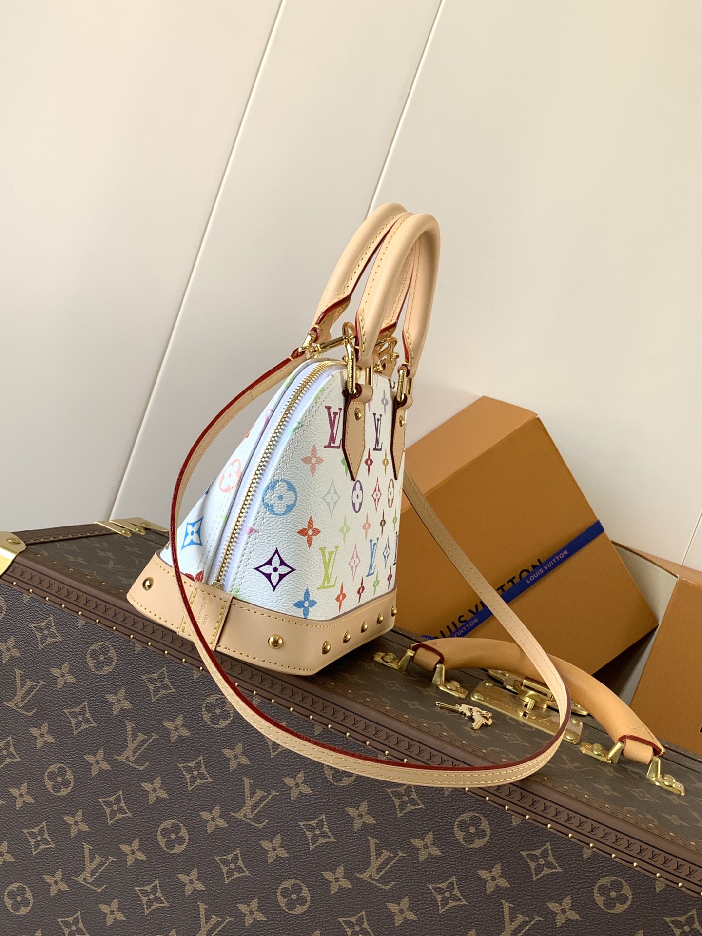 Alma Bb Handbags Multicolored Monogram White M13078