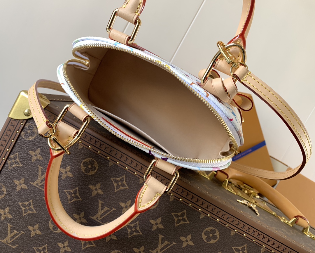 Alma Bb Handbags Multicolored Monogram White M13078