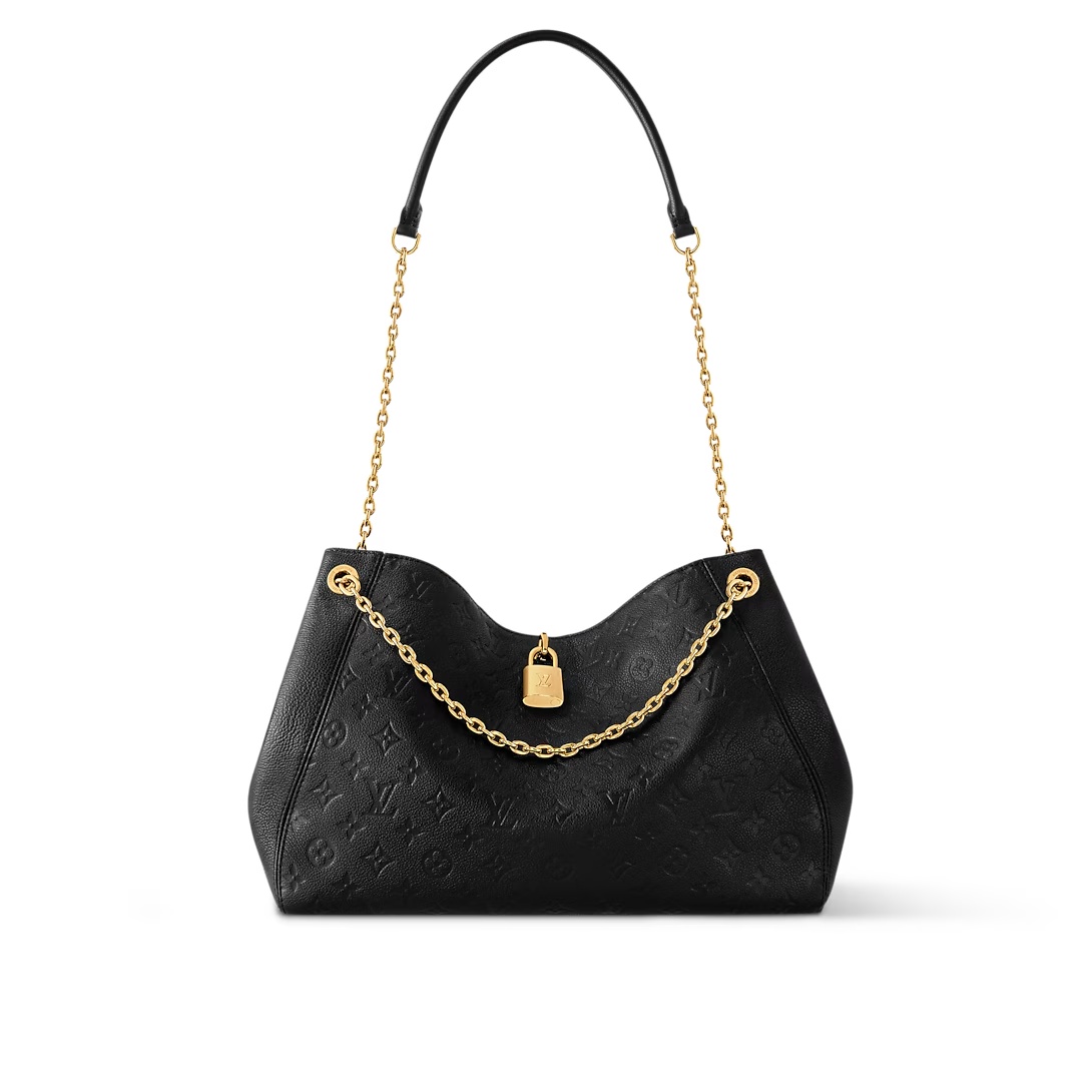 Anytime Mm Shoulder Bag Monogram Empreinte Leather Black M14324