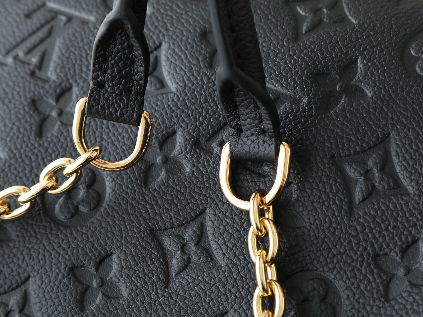Anytime Pm Shoulder Bag Monogram Empreinte Leather Black M14414