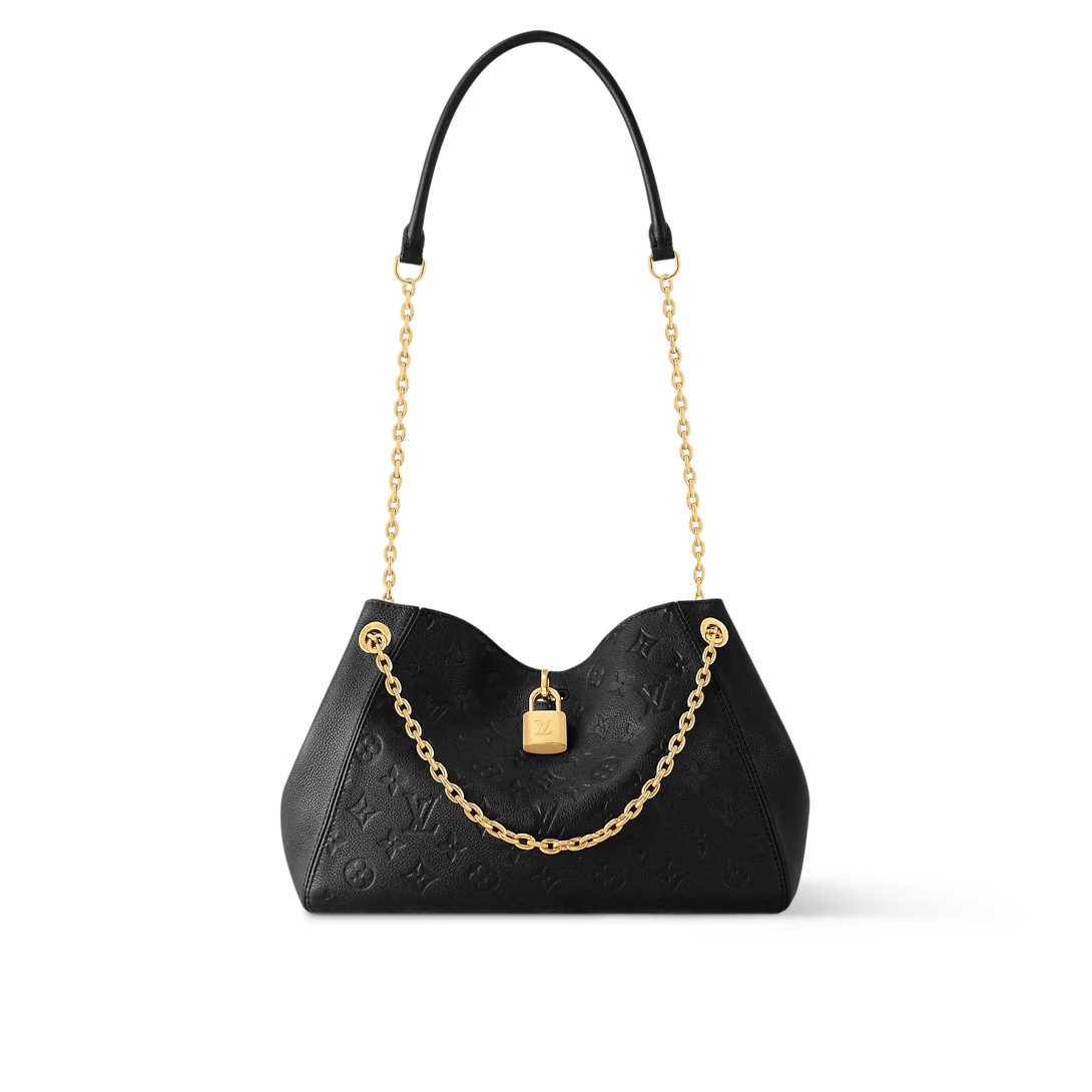 Anytime Pm Shoulder Bag Monogram Empreinte Leather Black M14414