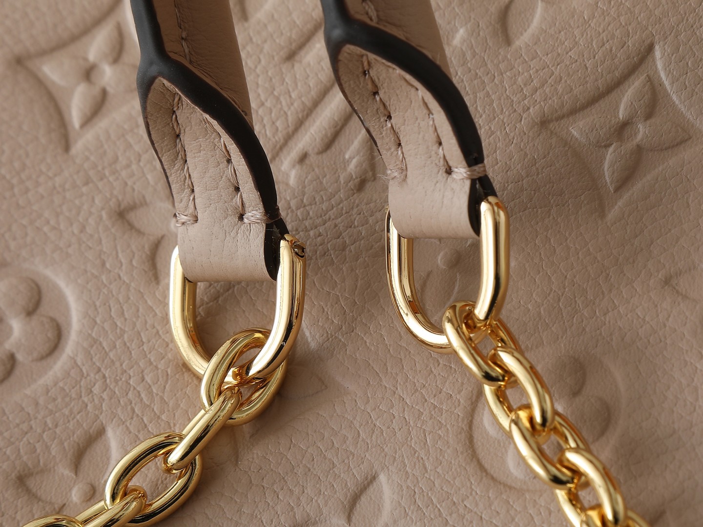 Anytime Pm Shoulder Bag Monogram Empreinte Leather Sand M14659
