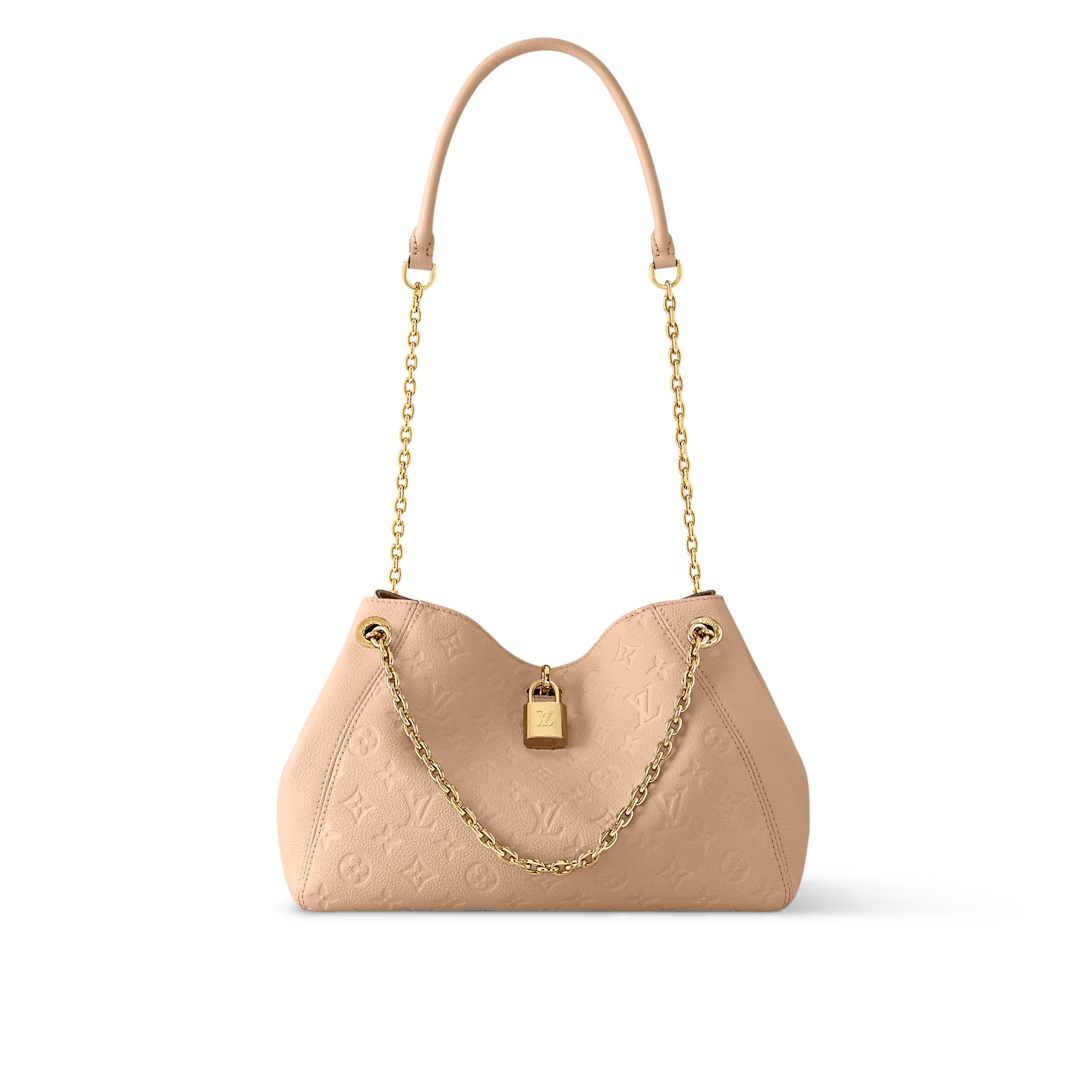 Anytime Pm Shoulder Bag Monogram Empreinte Leather Sand M14659