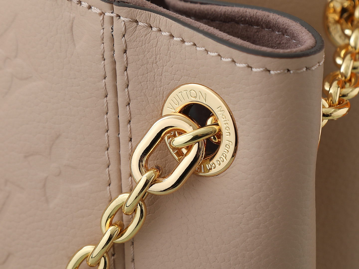 Anytime Pm Shoulder Bag Monogram Empreinte Leather Sand M14659