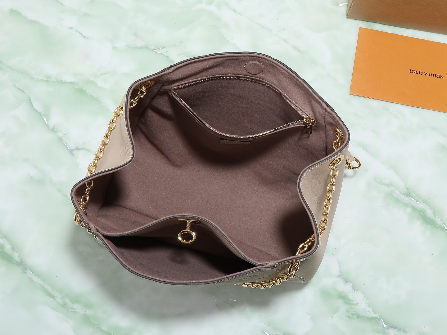 Anytime Pm Shoulder Bag Monogram Empreinte Leather Sand M14659