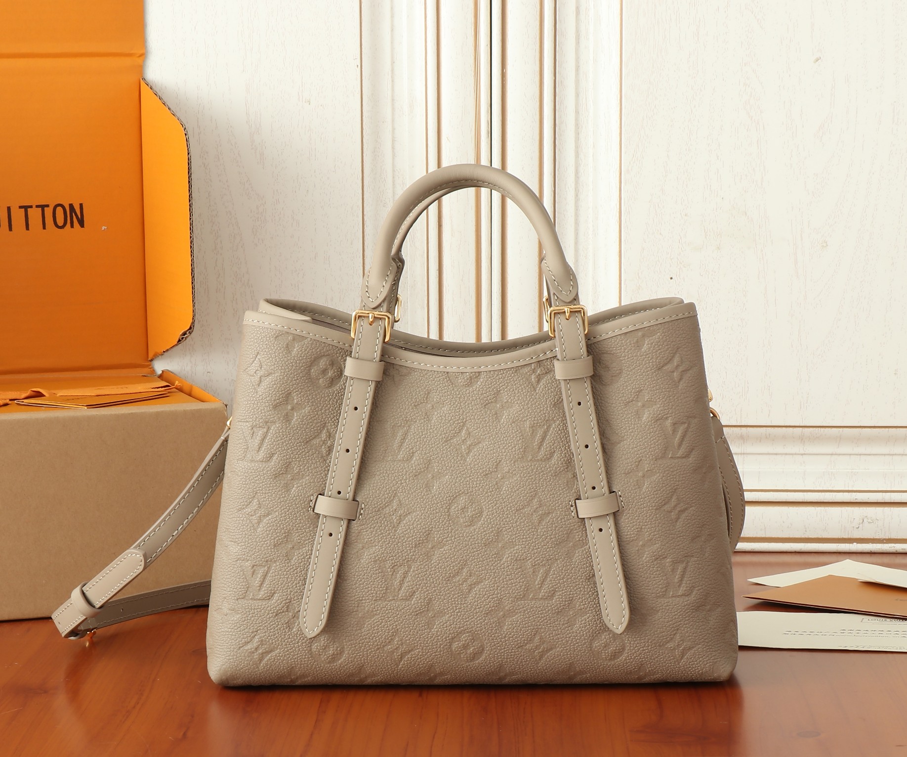 Babylone Tote Pm Monogram Empreinte Leather Turtledove M11463