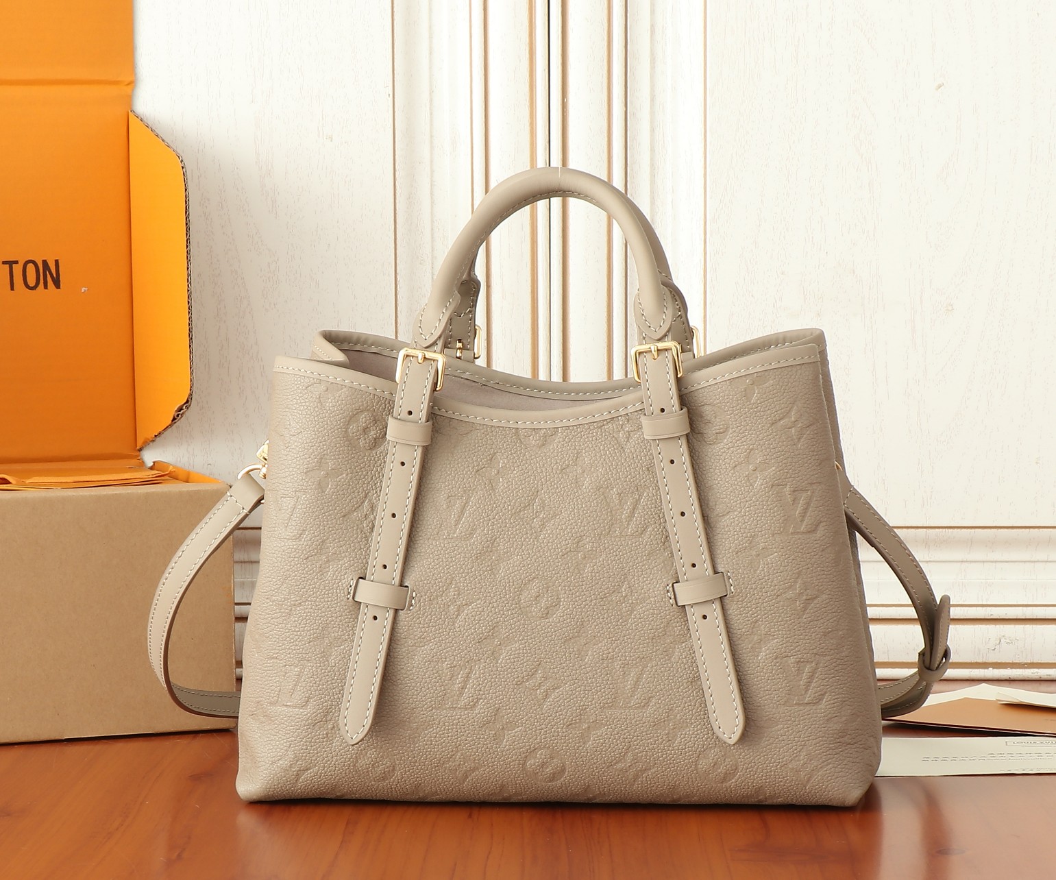 Babylone Tote Pm Monogram Empreinte Leather Turtledove M11463