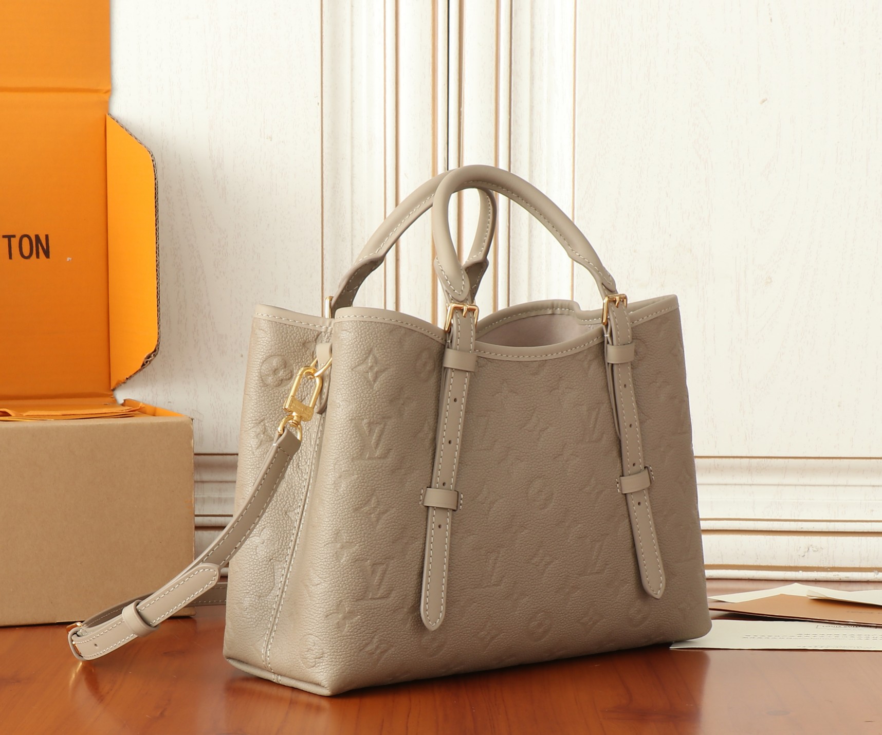 Babylone Tote Pm Monogram Empreinte Leather Turtledove M11463