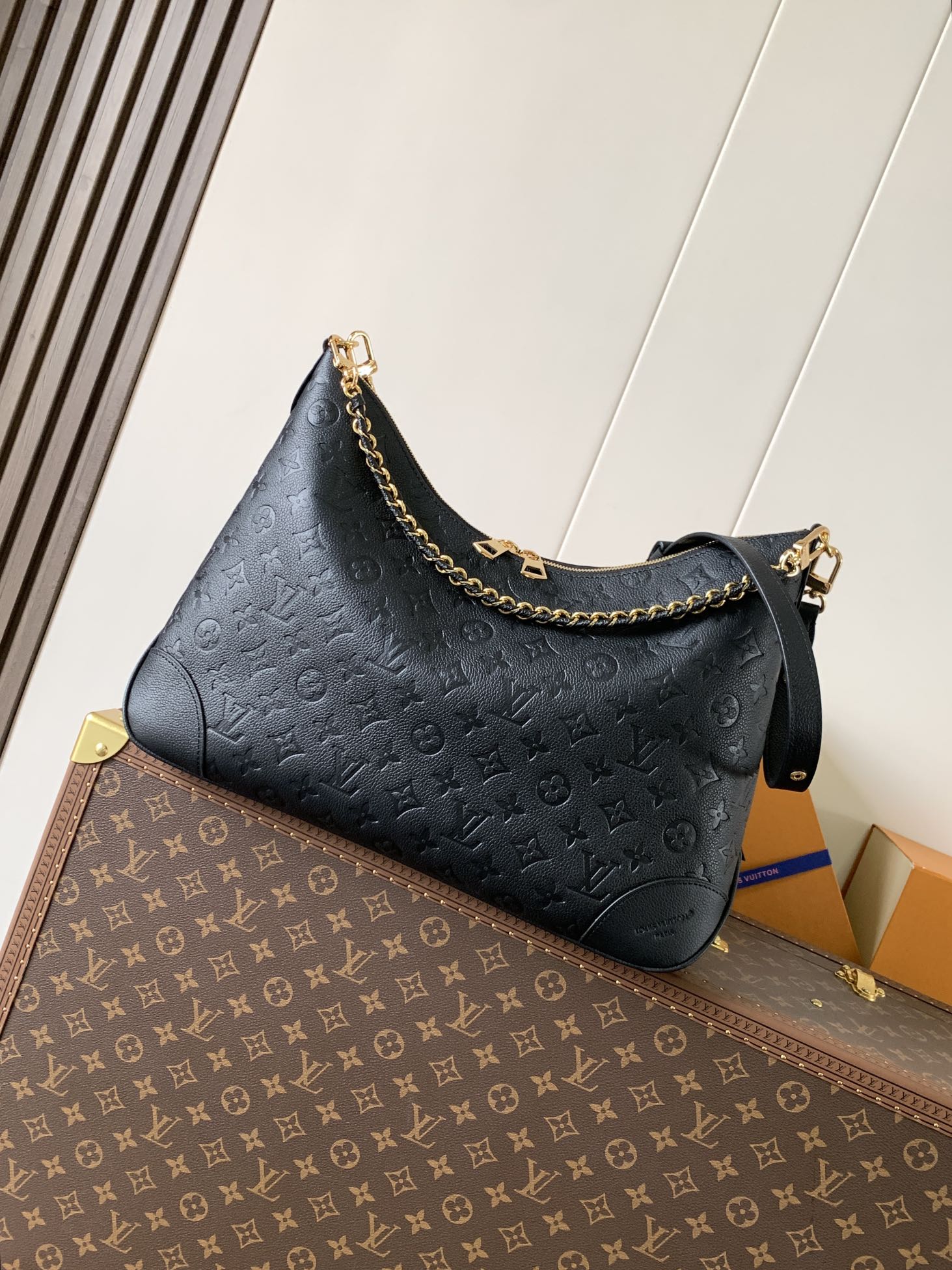 Boulogne Gm Crossbody Bag Monogram Empreinte Leather Black M13706
