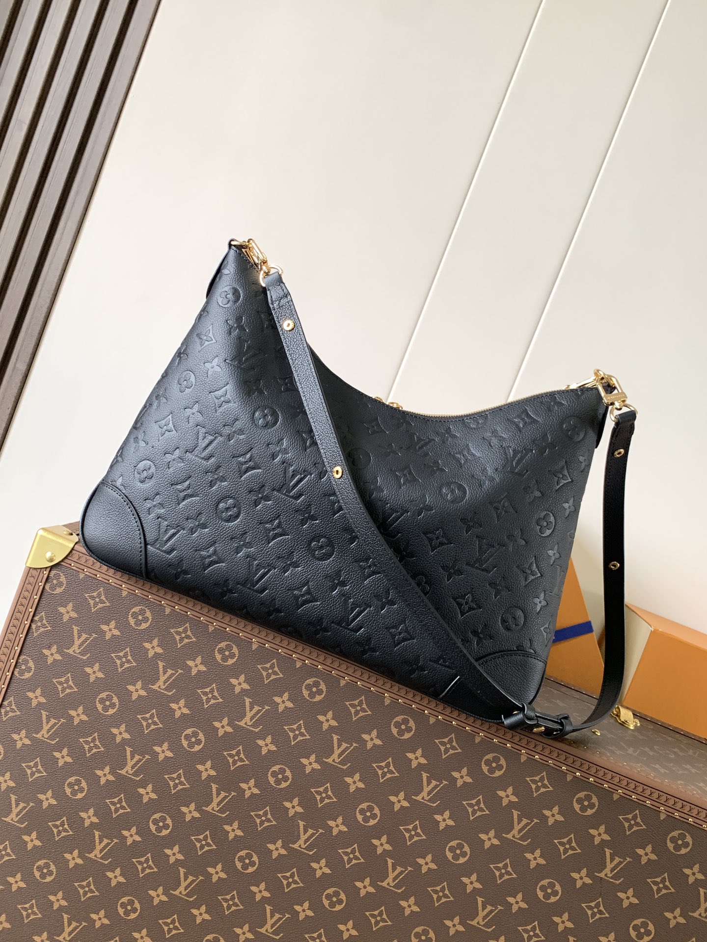 Boulogne Gm Crossbody Bag Monogram Empreinte Leather Black M13706