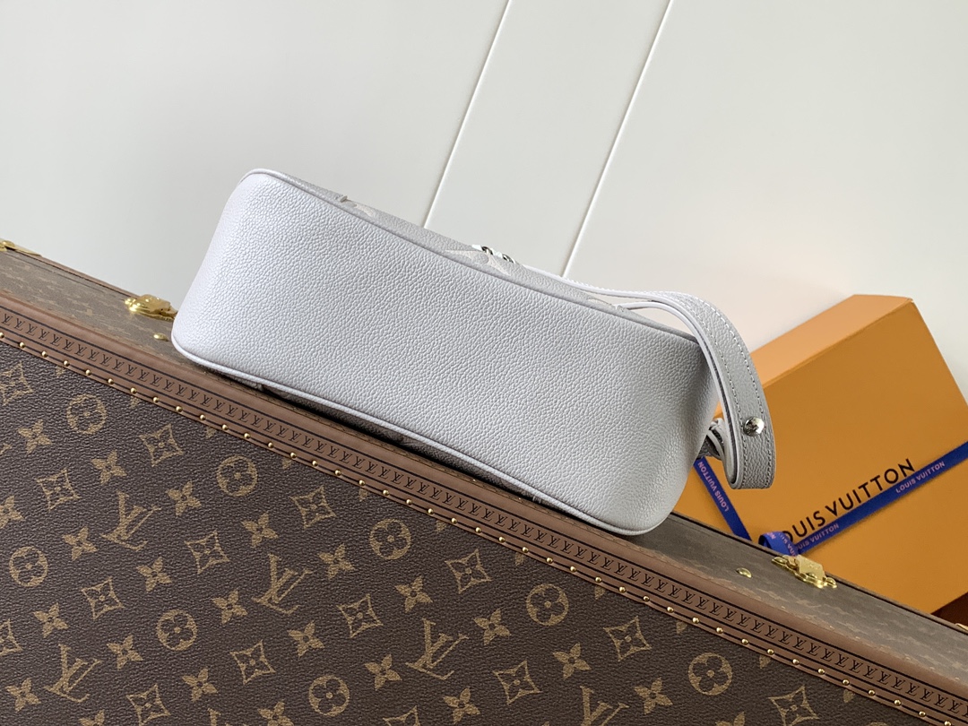 Boulogne Pm Crossbody Bag Bicolor Monogram Empreinte Leather Gray/Quartz Pink/Beige M14211