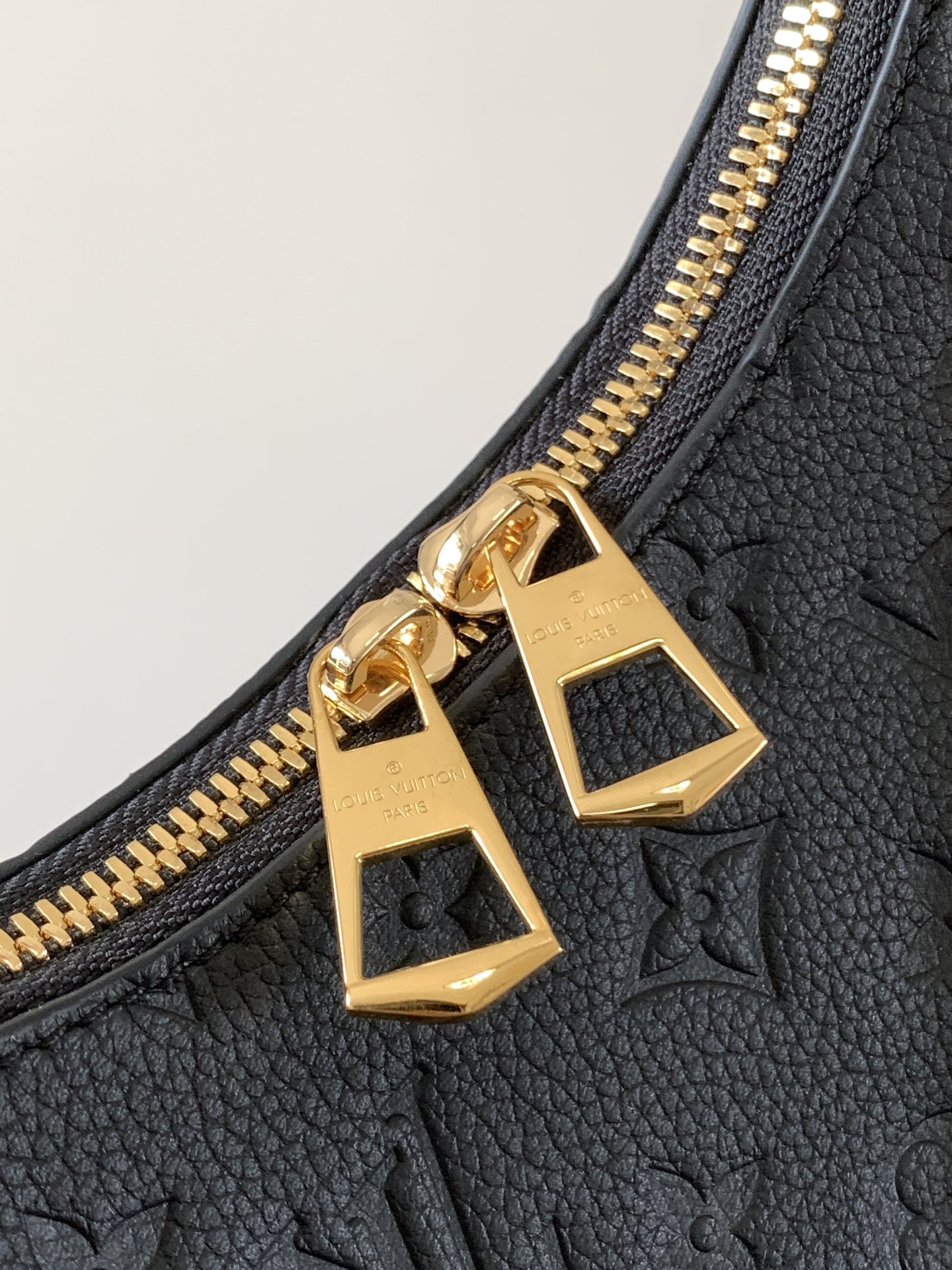 Boulogne Pm Monogram Empreinte Leather Black