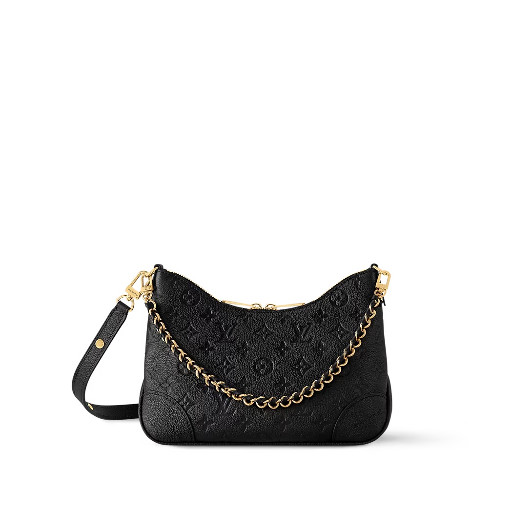 Boulogne Pm Monogram Empreinte Leather Black