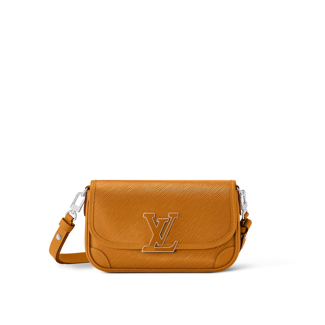Buci Epi Leather Shoulder Bag Gold Miel Brown M59459