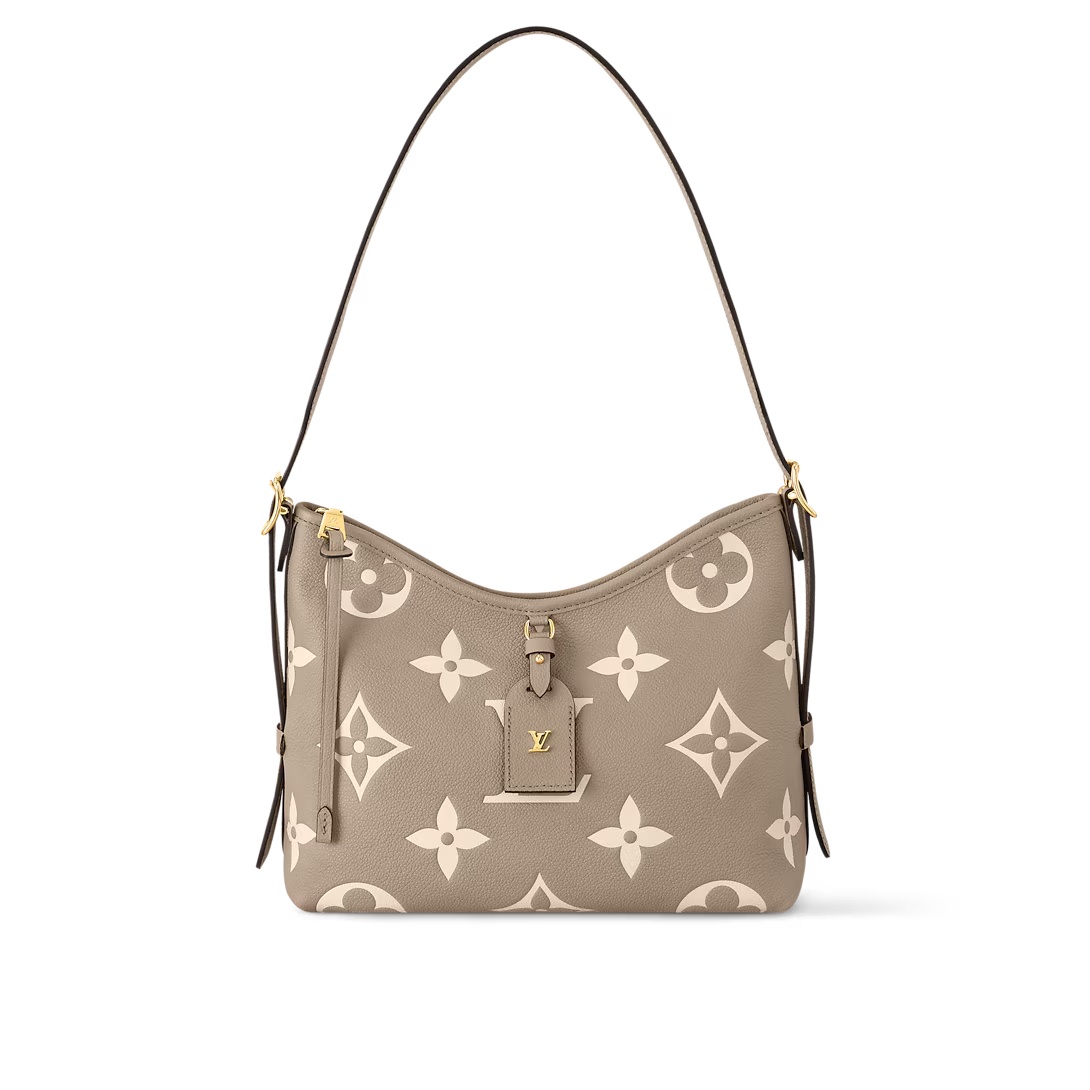 Carryall Pm Bag Bicolor Monogram Empreinte Leather Tourterelle Gray / Crème Beige M47180