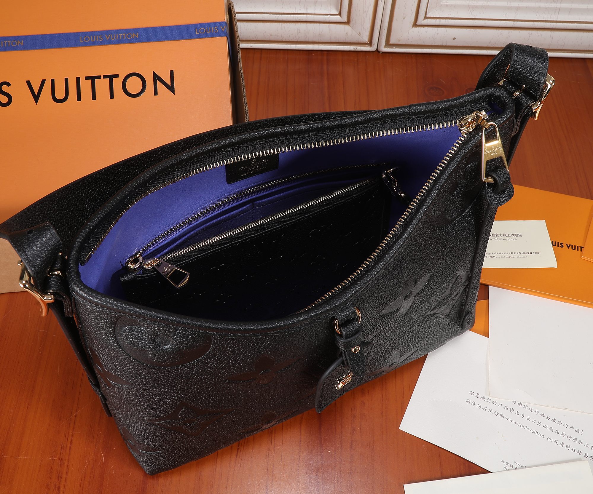 Carryall Pm Bag Monogram Empreinte Leather Black M46288