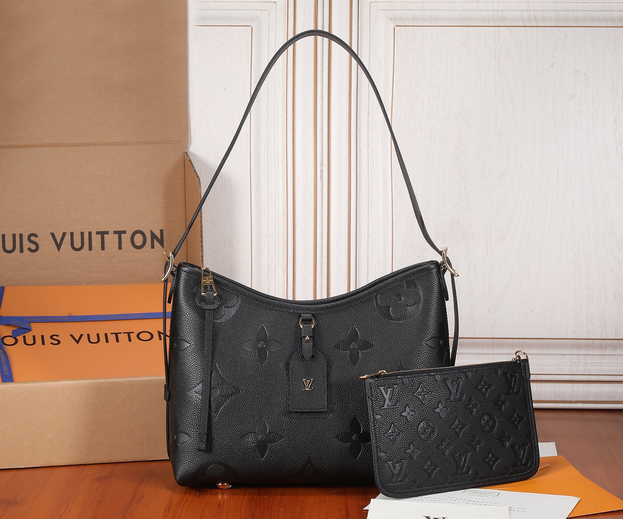 Carryall Pm Bag Monogram Empreinte Leather Black M46288