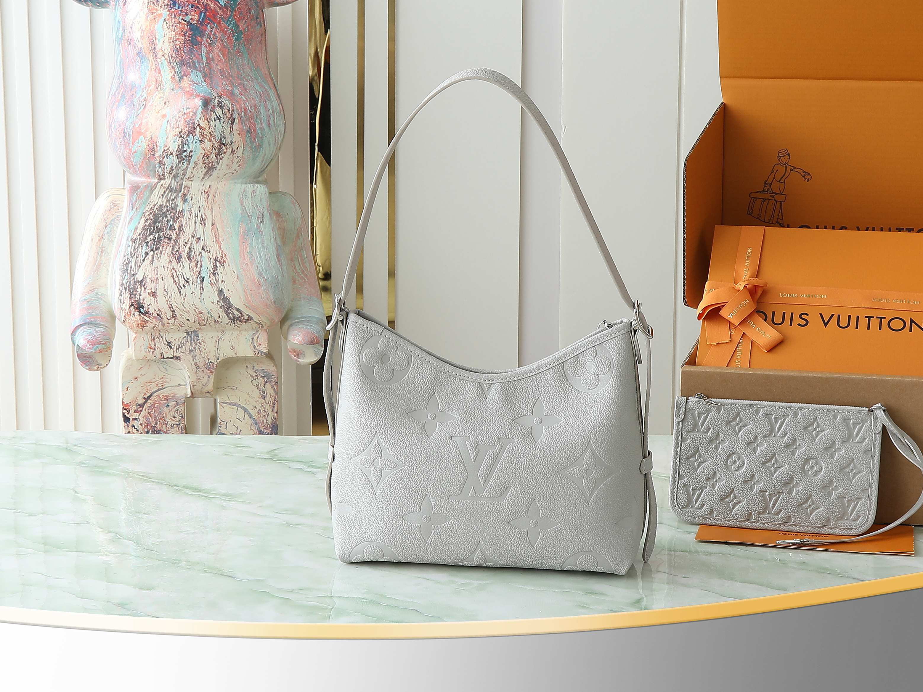 Carryall Pm Bag Monogram Empreinte Leather Brume M12917