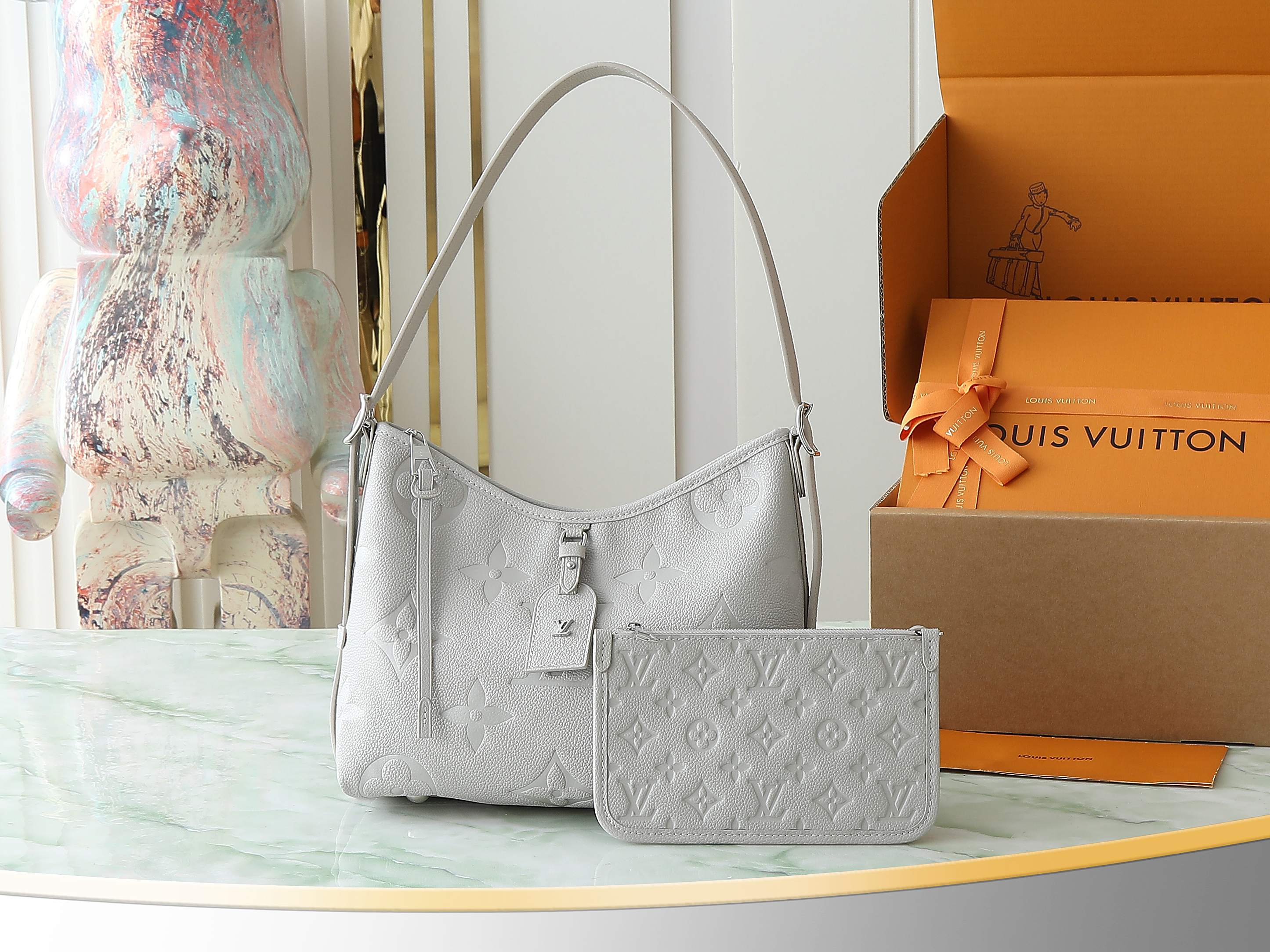 Carryall Pm Bag Monogram Empreinte Leather Brume M12917