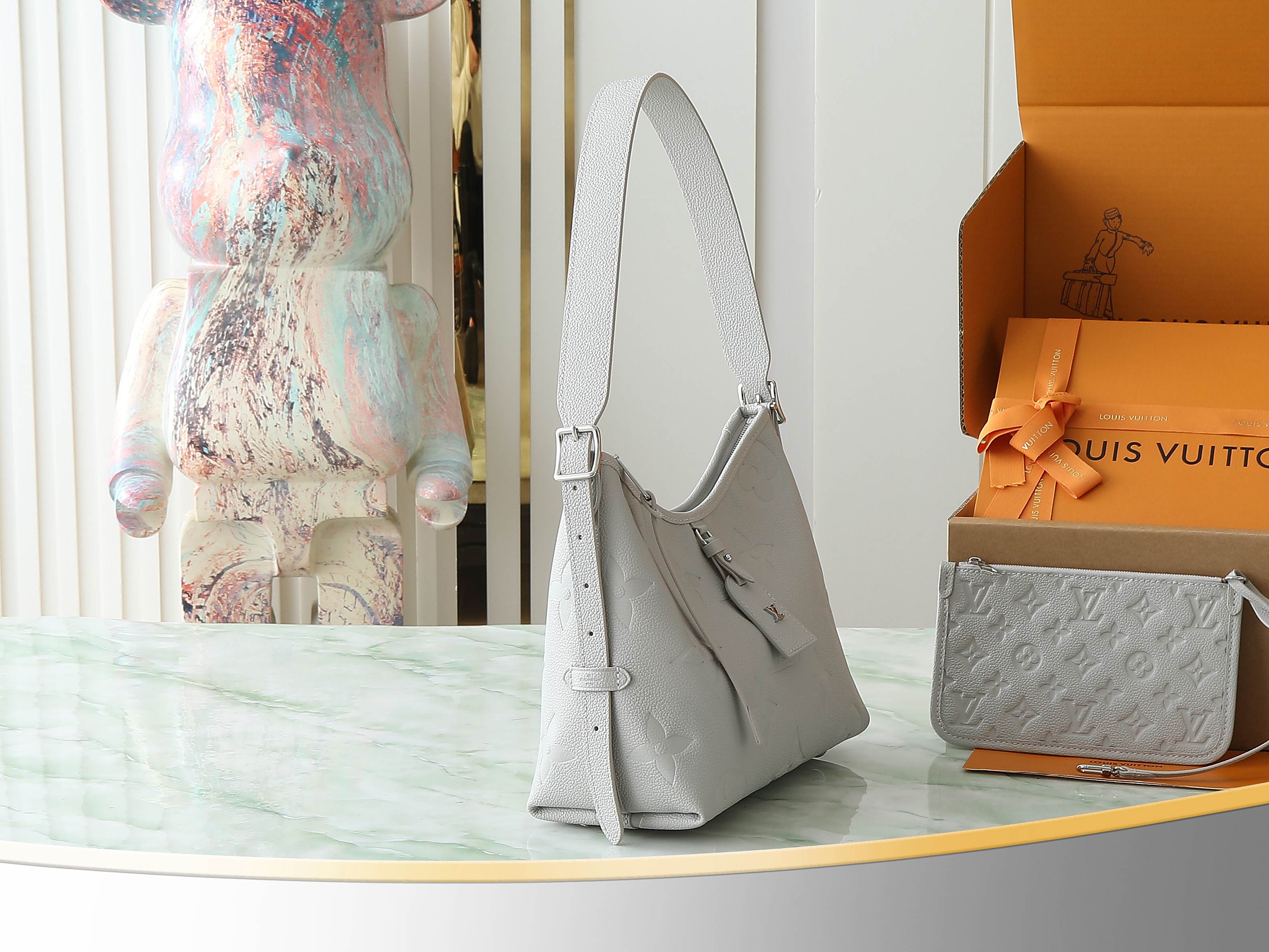Carryall Pm Bag Monogram Empreinte Leather Brume M12917