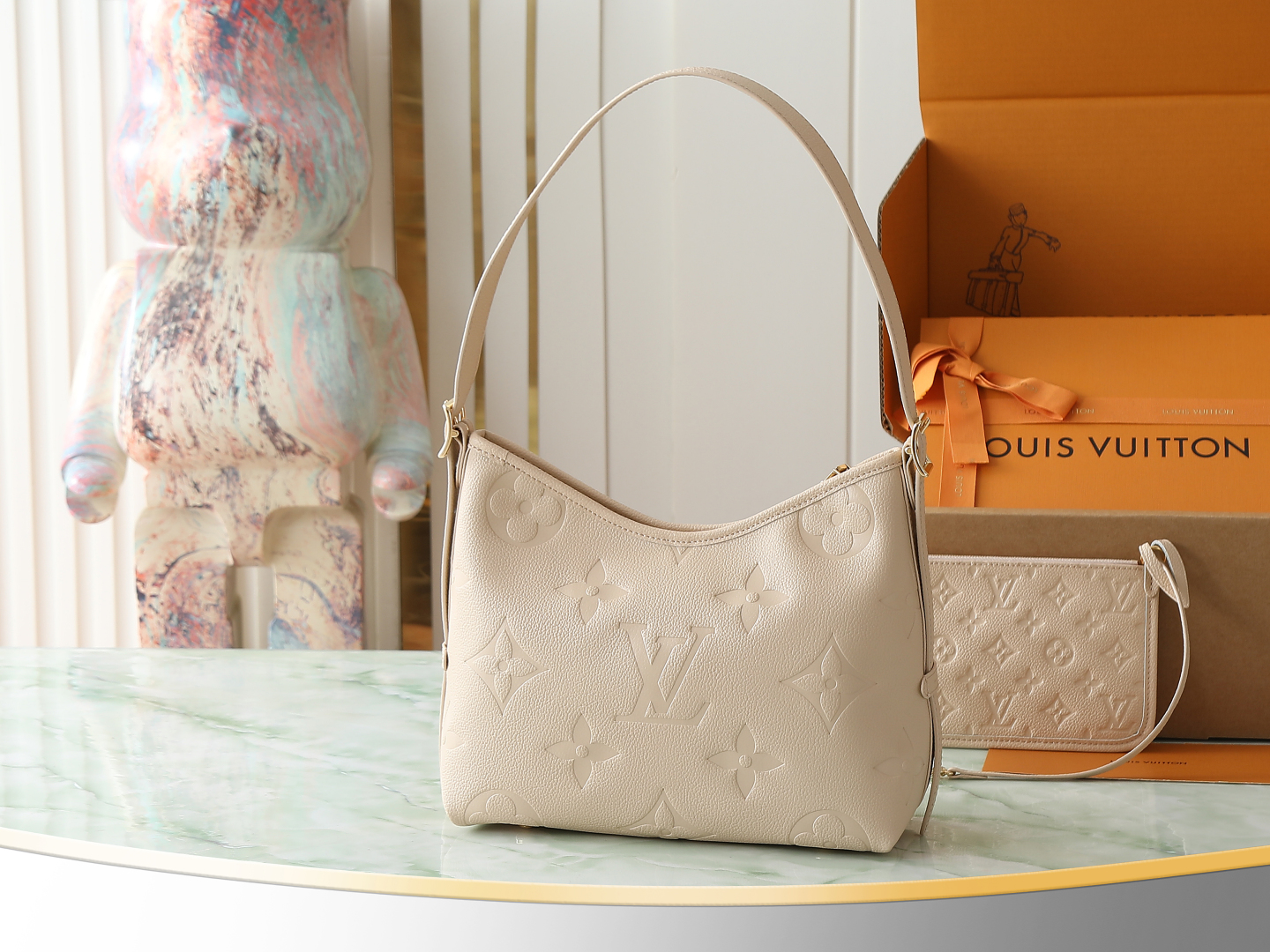 Carryall Pm Bag Monogram Empreinte Leather Sand M14321