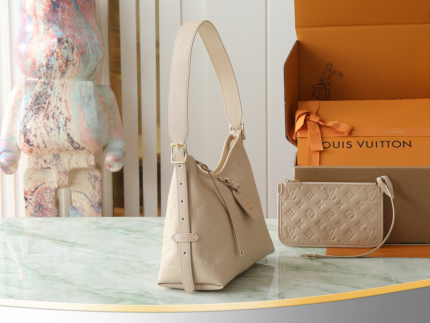 Carryall Pm Bag Monogram Empreinte Leather Sand M14321