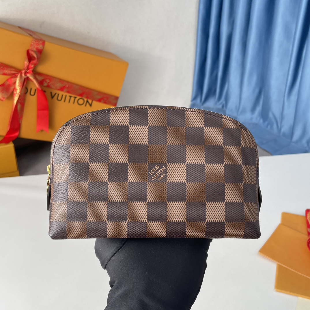 Cosmetic Pouch Designer Bag Damier Ebene N47516