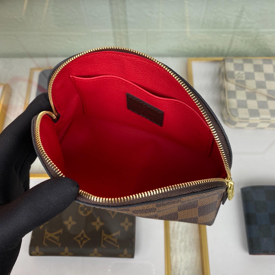 Cosmetic Pouch Designer Makeup Bag Damier Ebene M47515