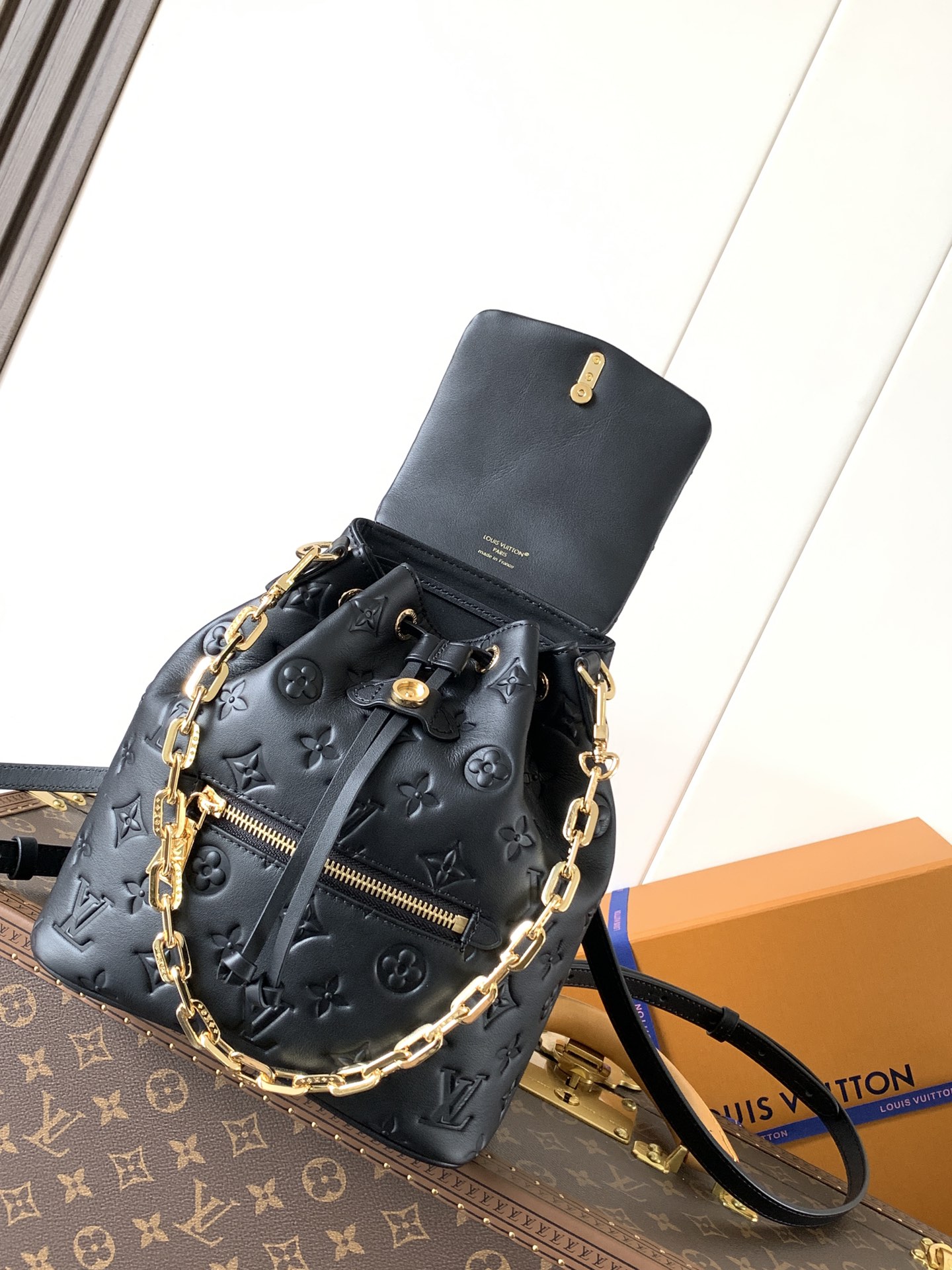 Coussin Backpack Pm Black Lambskin Leather M13357