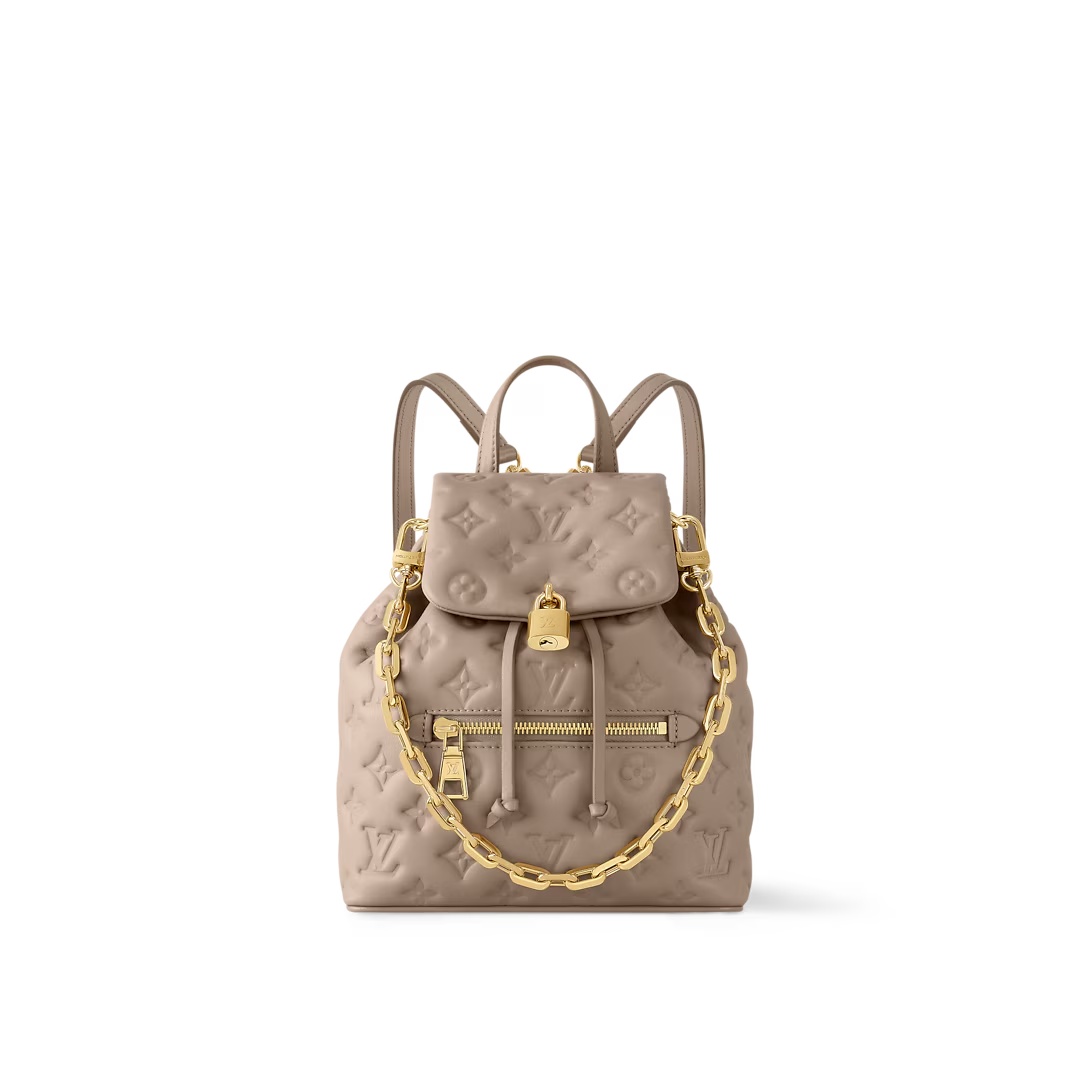 Coussin Backpack Pm Gray Lambskin Leather M13358