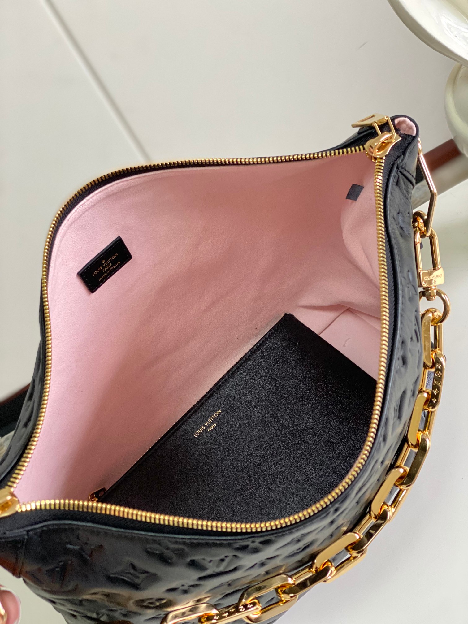 Coussin Hobo Bag Mm Black Calf Leather M12068