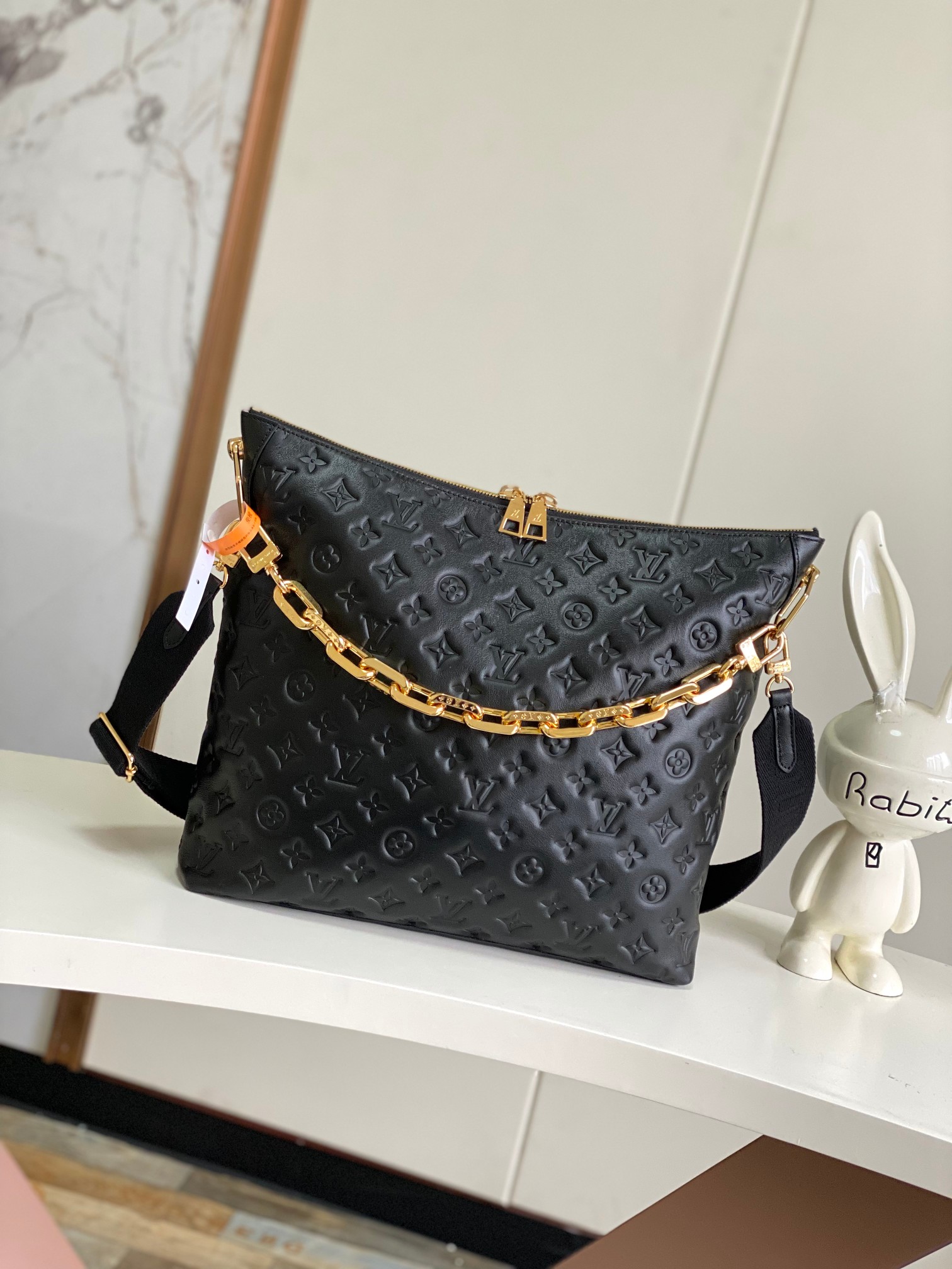 Coussin Hobo Bag Mm Black Calf Leather M12068