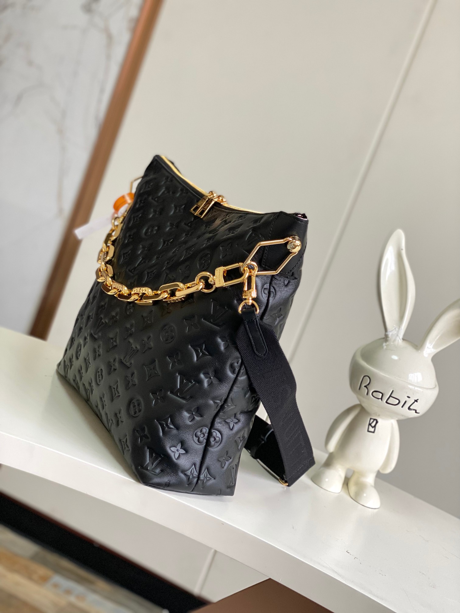Coussin Hobo Bag Mm Black Calf Leather M12068
