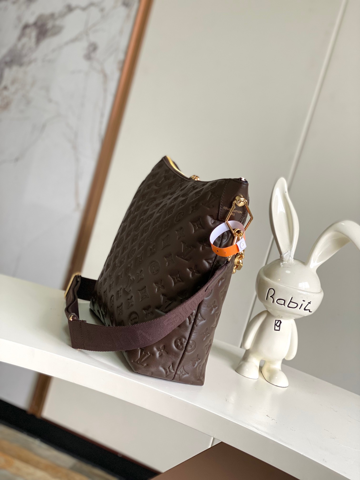 Coussin Hobo Bag Mm Chocolat Calf Leather M12072