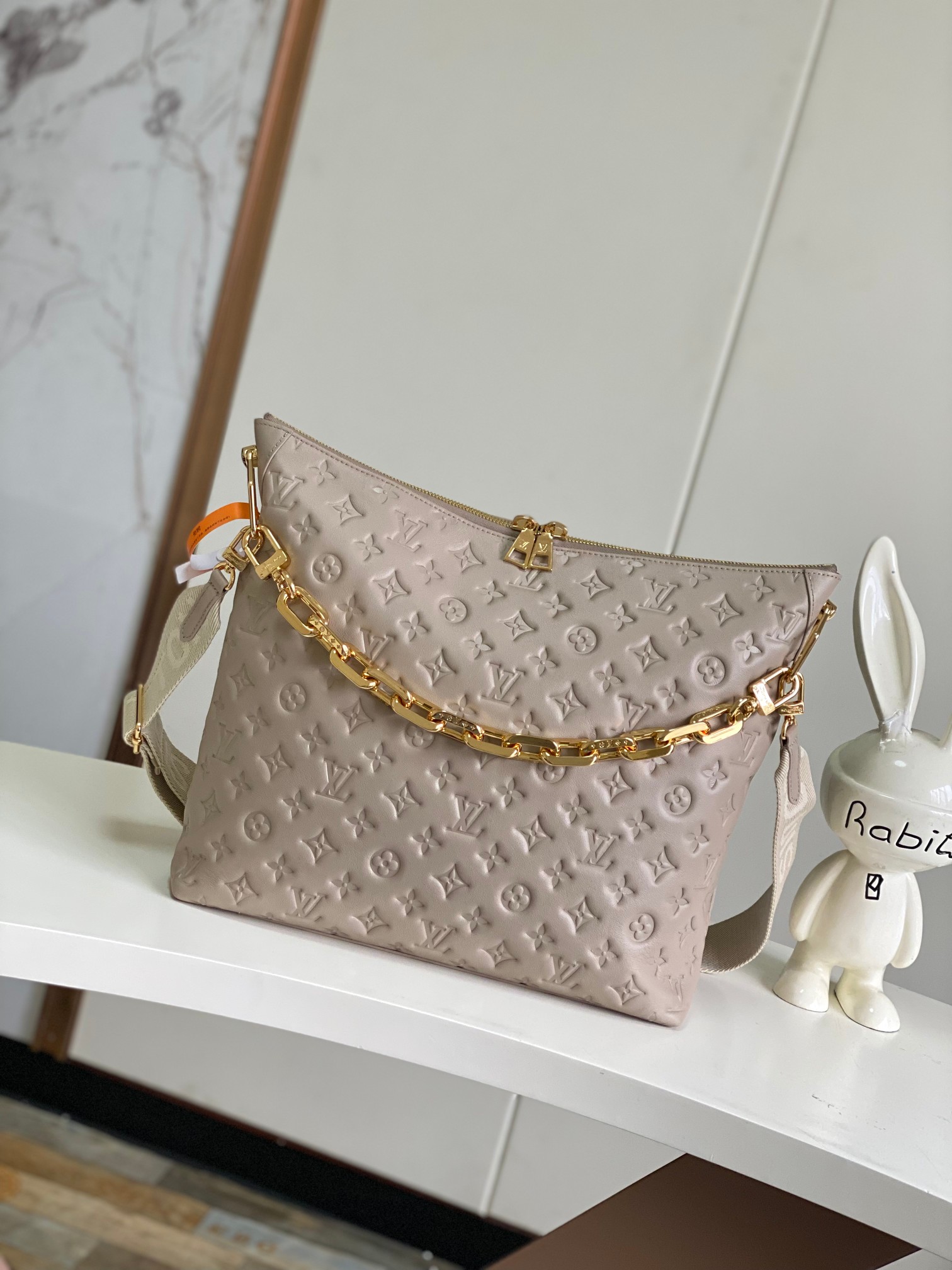 Coussin Hobo Bag Mm Galet Calf Leather M12071