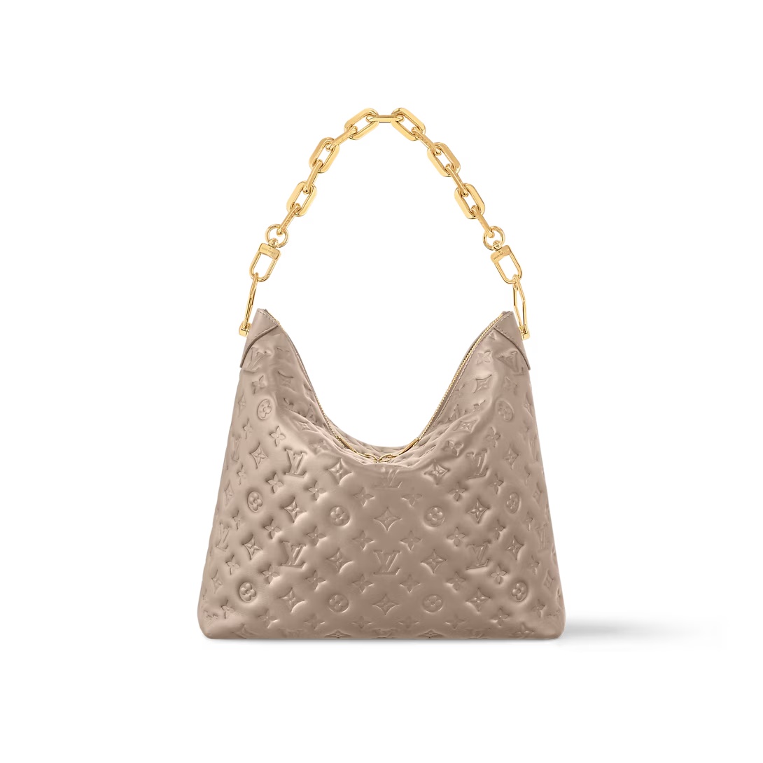 Coussin Hobo Bag Mm Galet Calf Leather M12071