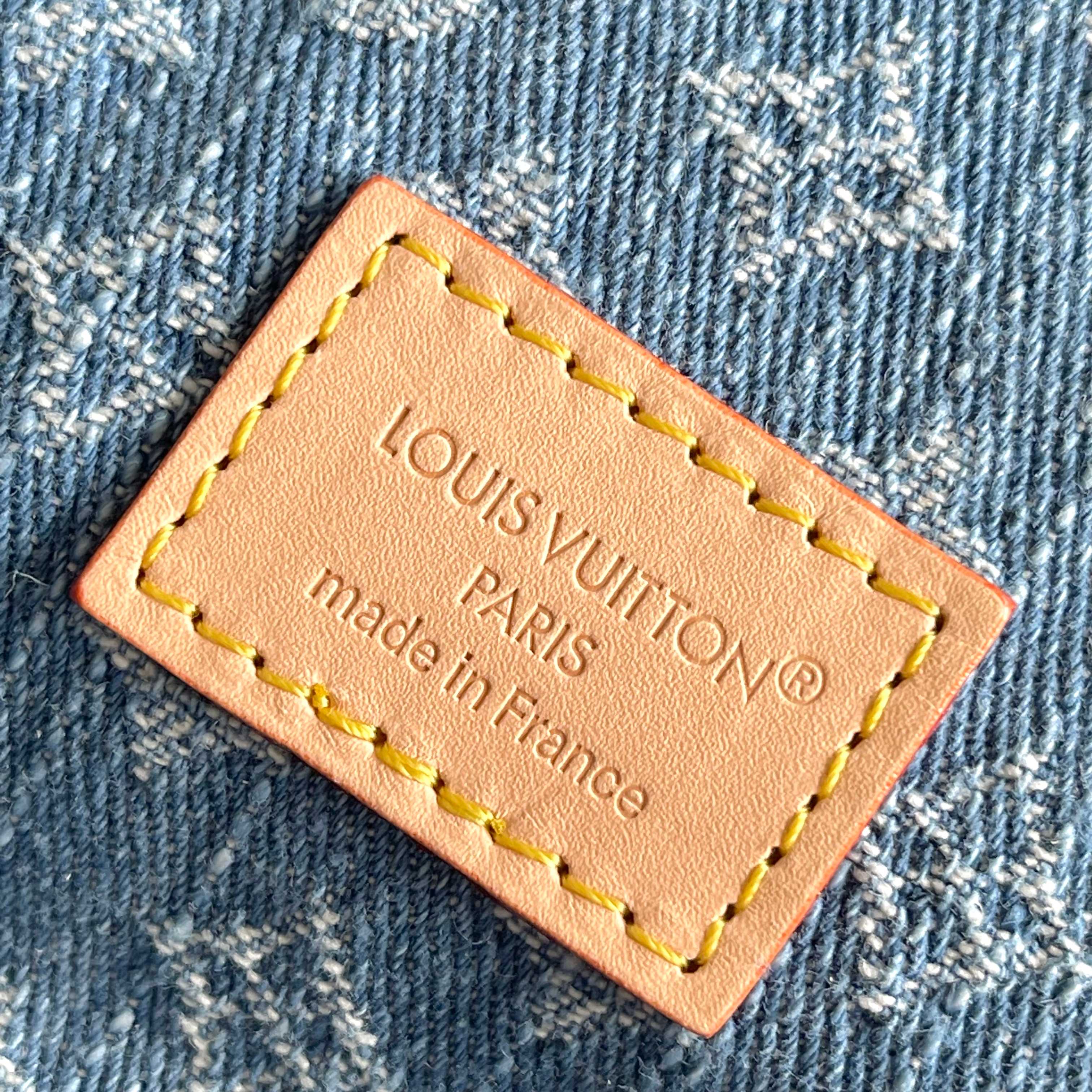 Dauphine Soft Gm Shoulder Bag Monogram Denim Blue M13319