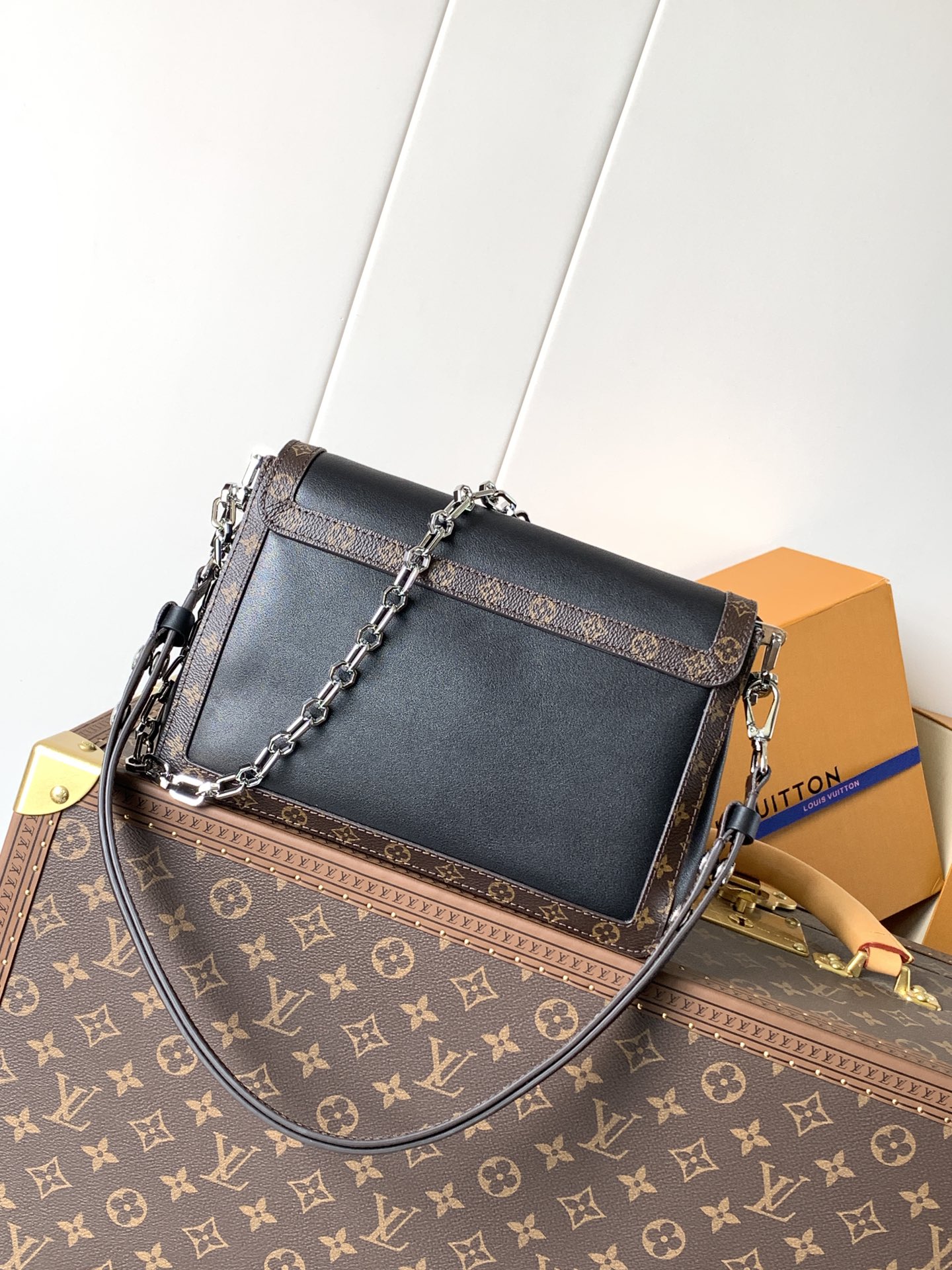 Dauphine Soft Vibe Mm Shoulder Bag Black Lamb Leather M13450