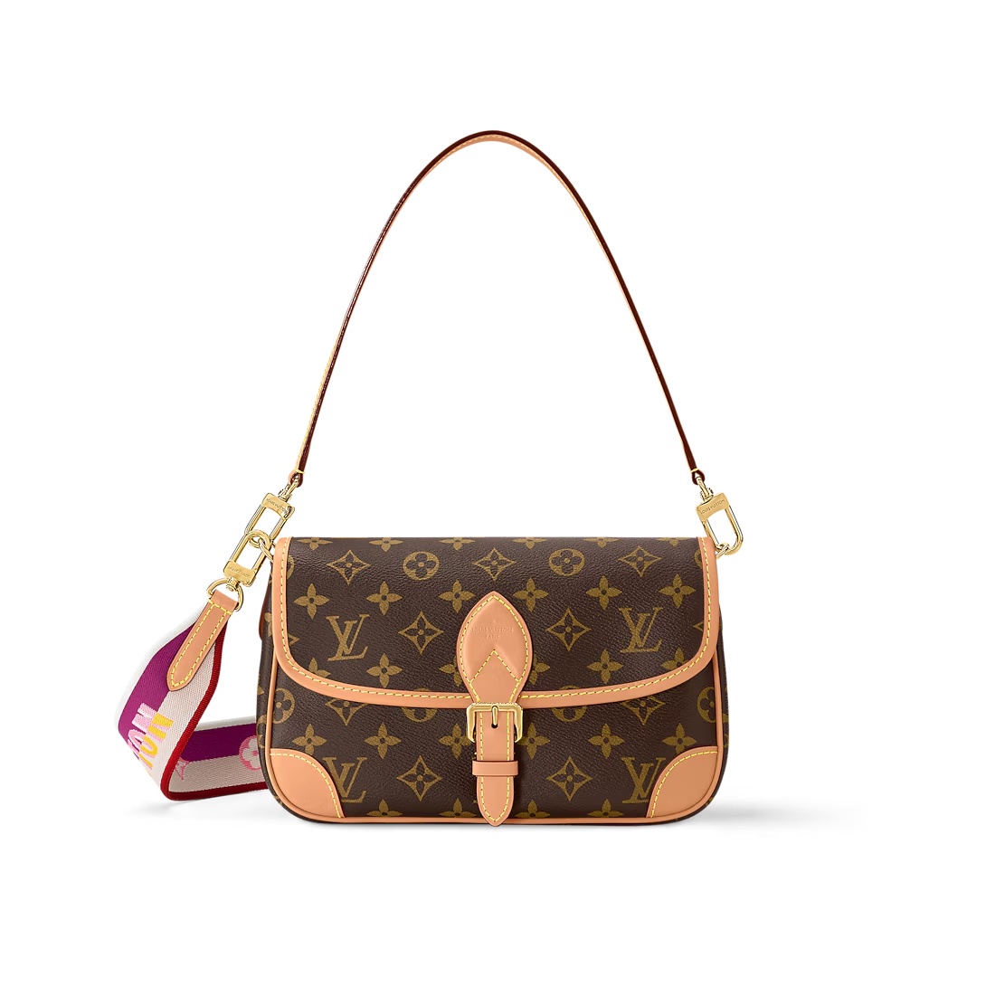 Diane Monogram Bag Pink Strap M46049