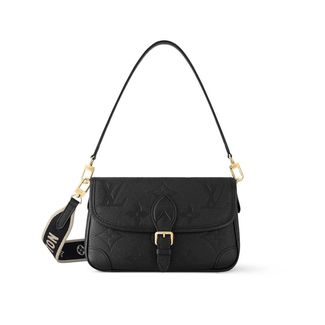 Diane Monogram Empreinte Leather Bag Black M46386