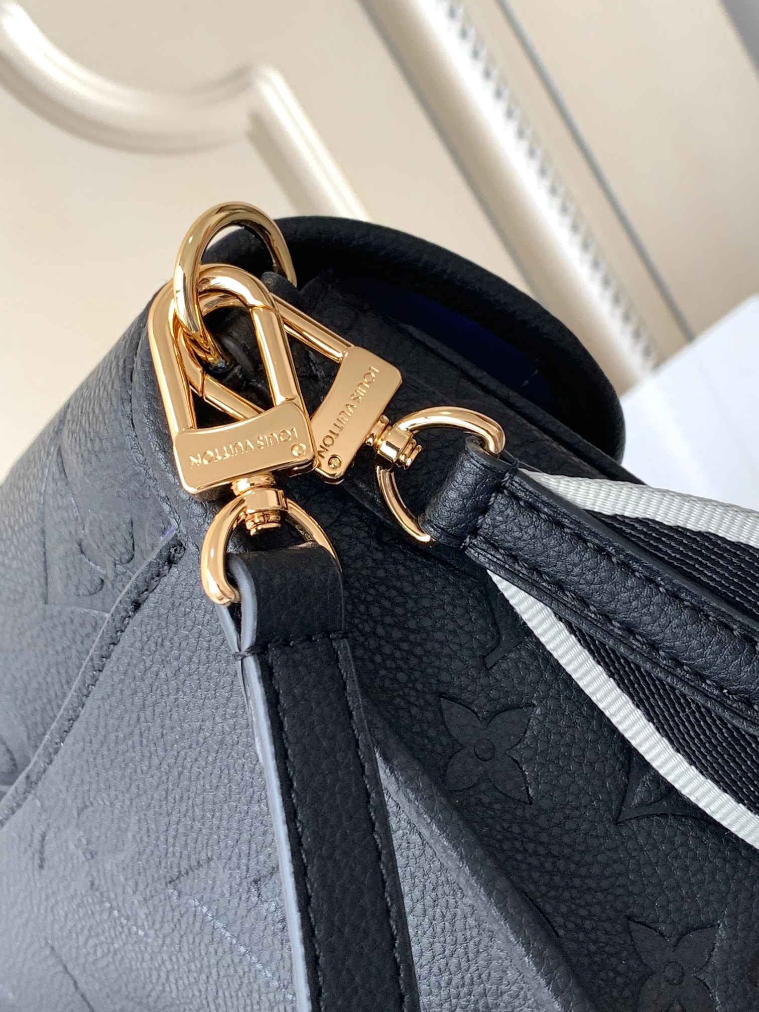 Diane Monogram Empreinte Leather Bag Black M46386