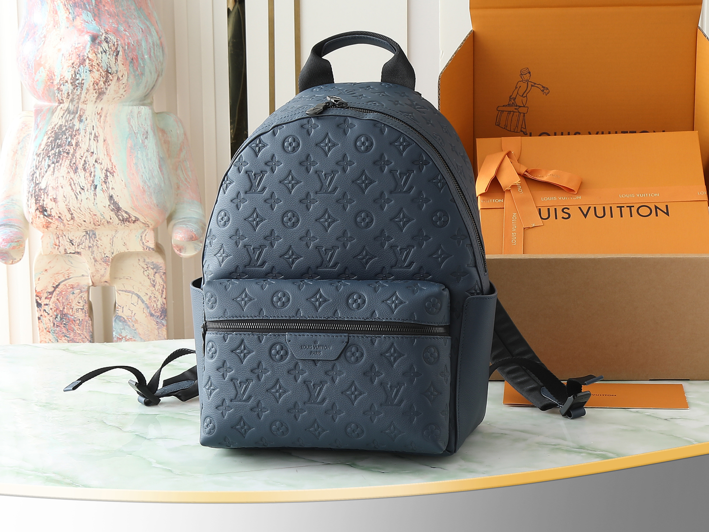 Discovery Backpack Pm Monogram Shadow Navy Blue M14884