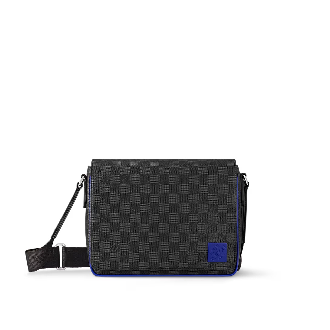 District Messenger Bag Monogram Eclipse Indigo Blue N00085
