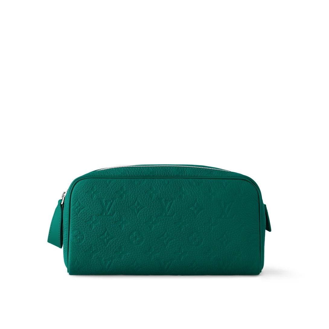 Dopp Kit Toilet Pouch Borneo Green Taurillon Monogram M12863